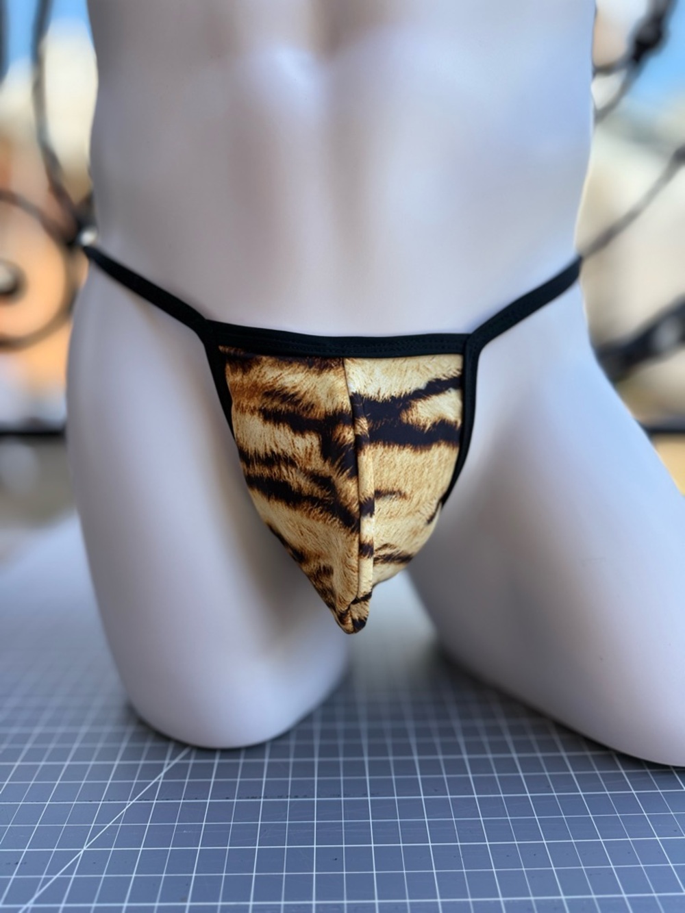 Tiger Print Men’s Micro G-String Thong